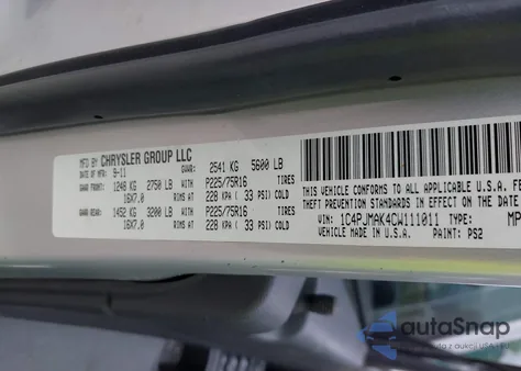 2012 Jeep Liberty Sport z USA, uszkodzony, nr VIN 1C4PJMAK4CW111011